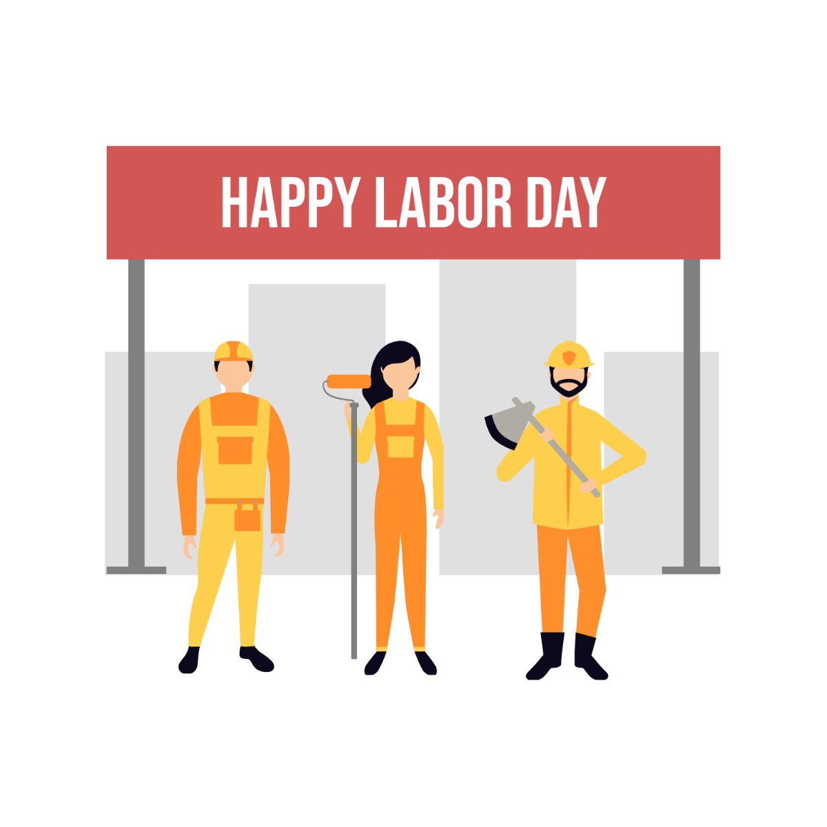 Free Labor Day Parade Clipart Template