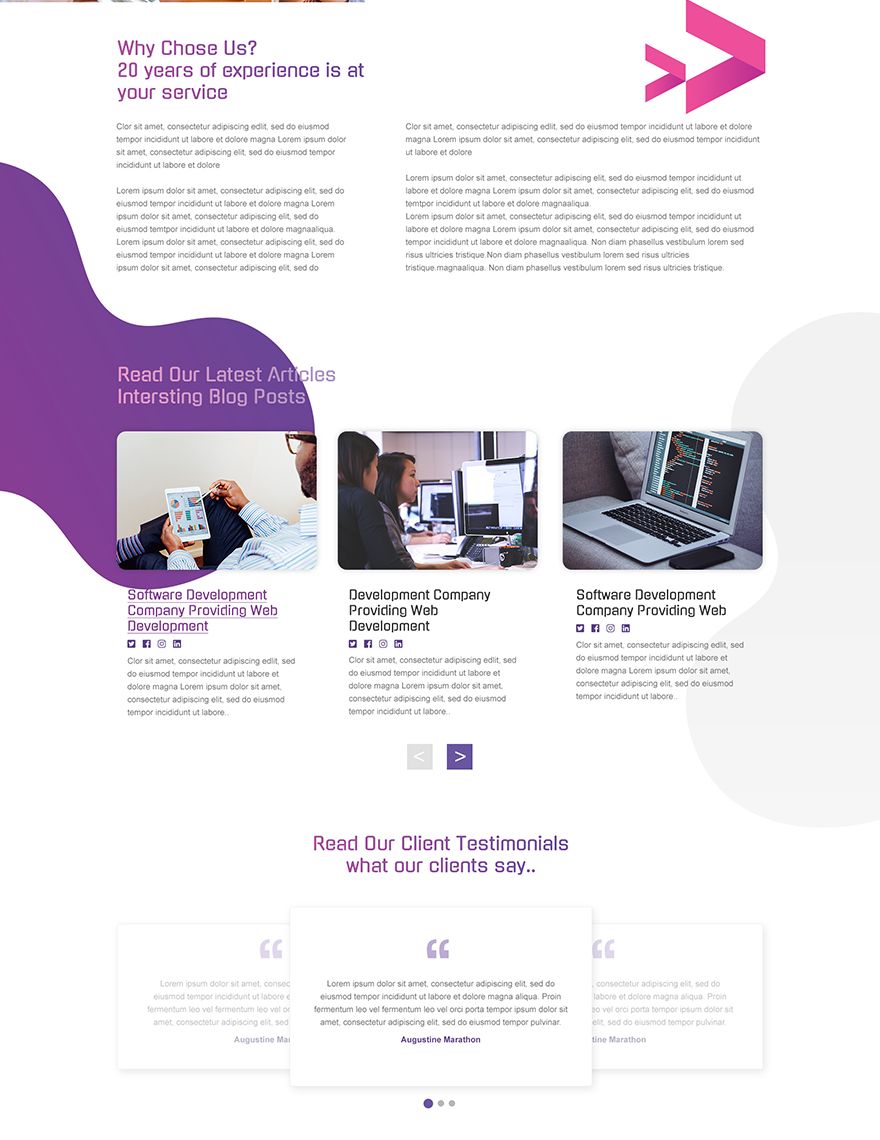 IT Software PSD Landing Page Template