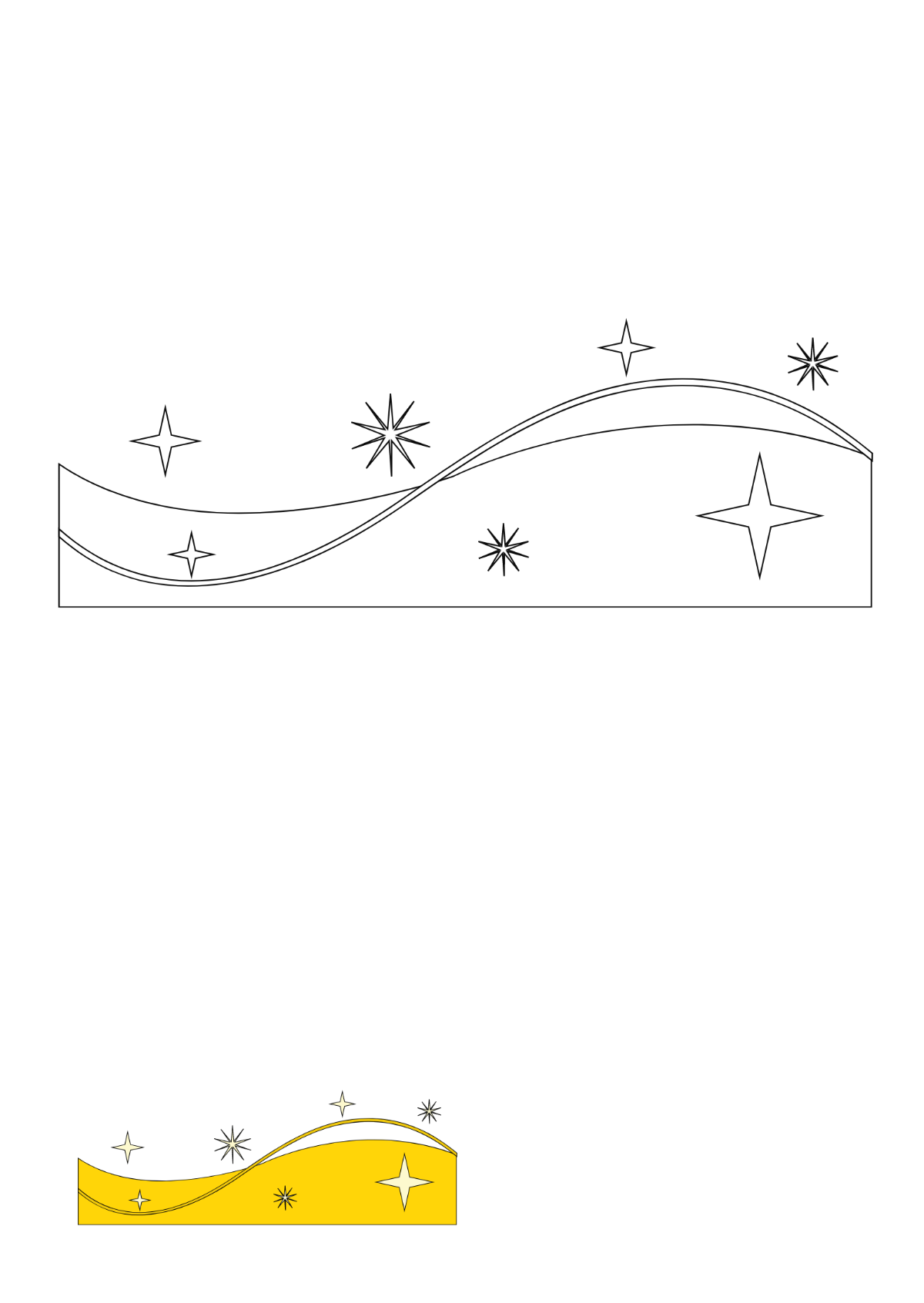 Sparkle Wave coloring page Template