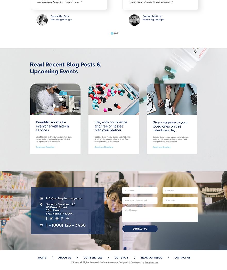 Pharmacy PSD Landing Page Template