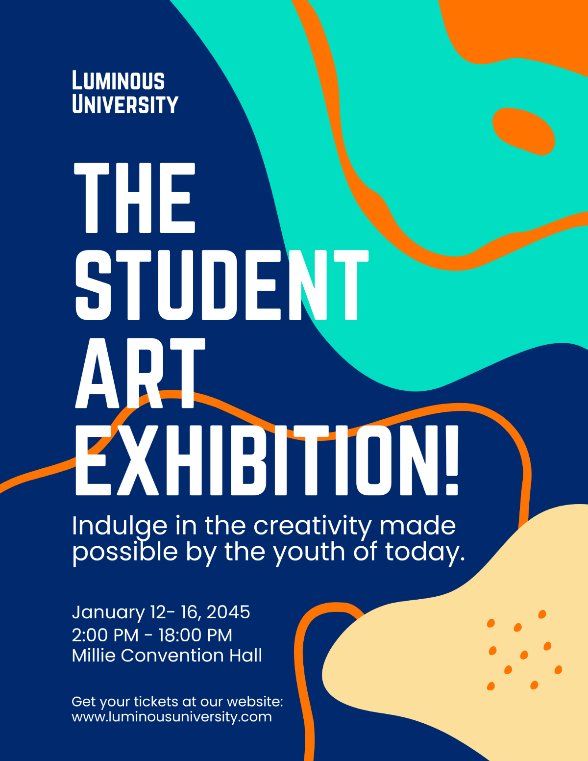 Free Student Art Exhibition Flyer Template