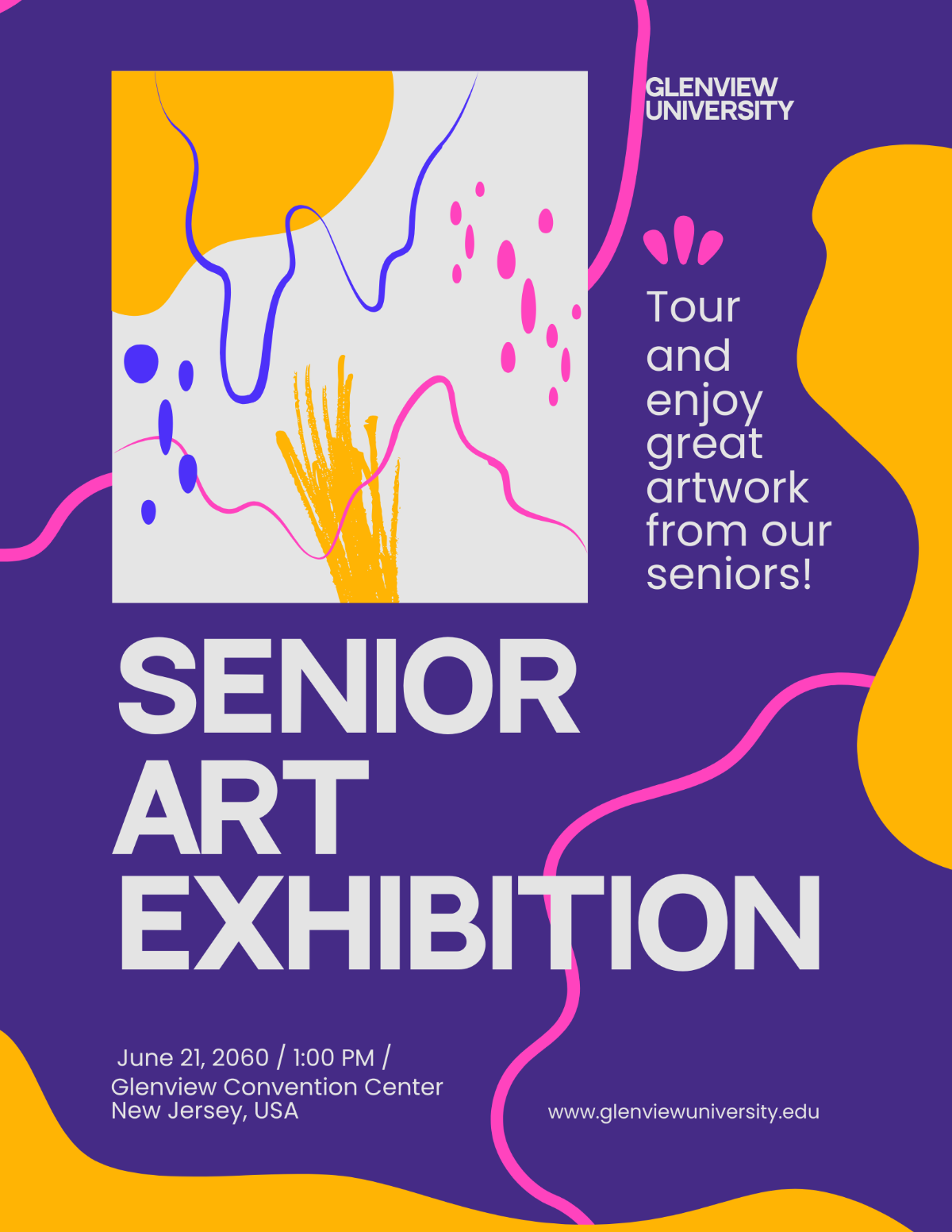 Senior Art Exhibition Flyer