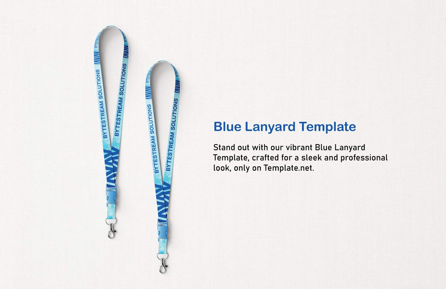 Simple Blue Lanyard Template - Edit Online & Download