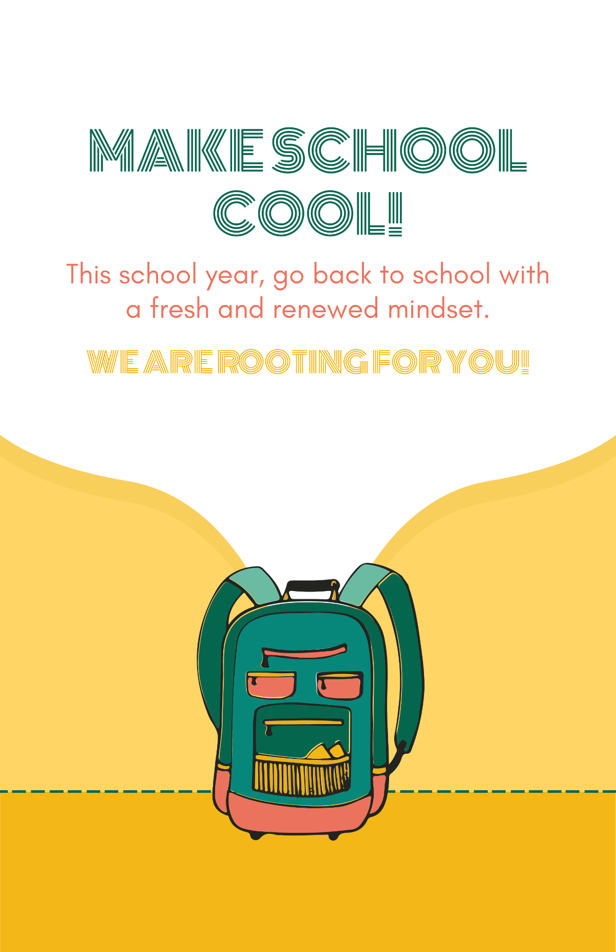 Creative Back To School Poster Template
