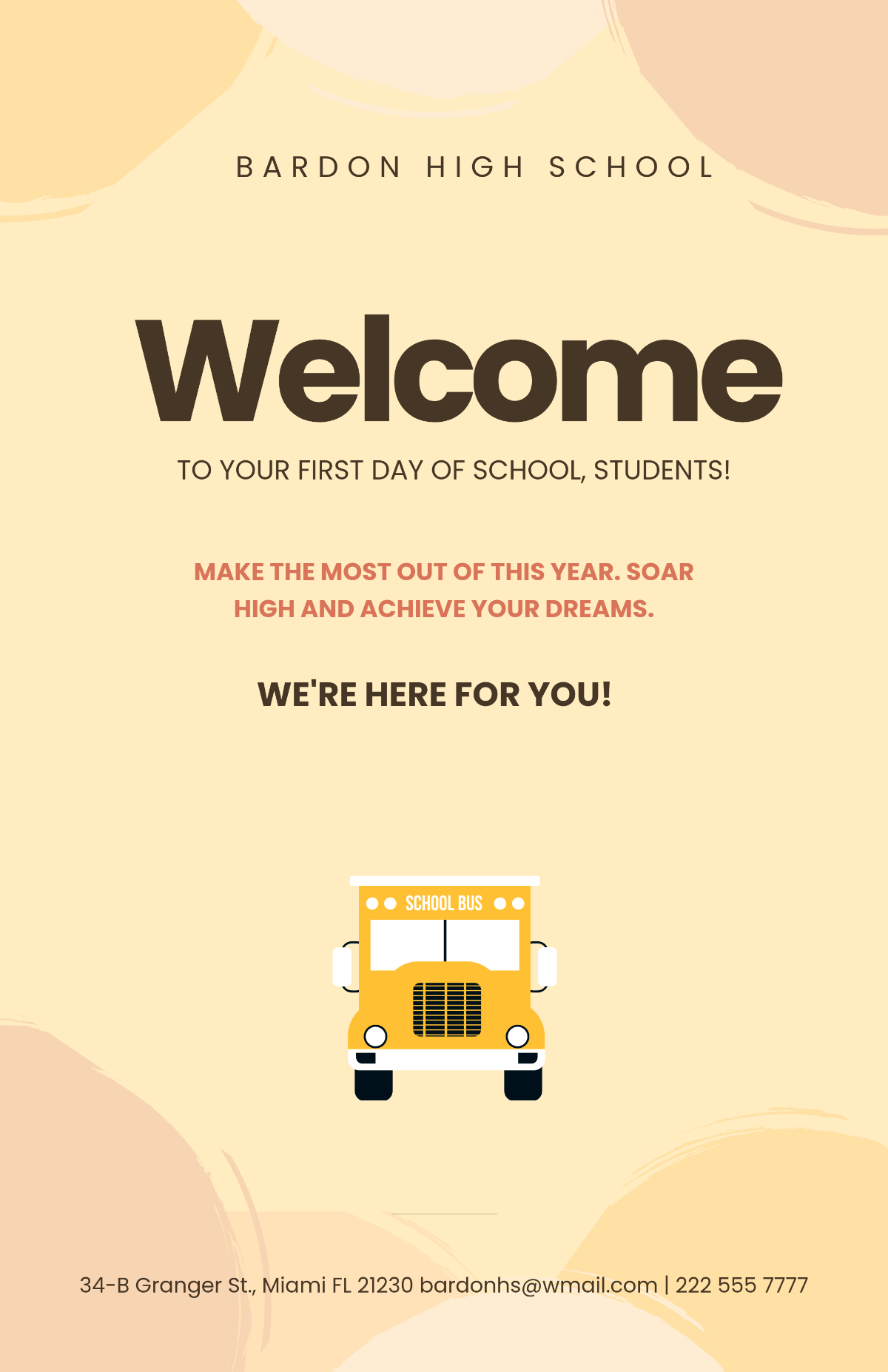 First Day Back To School Poster