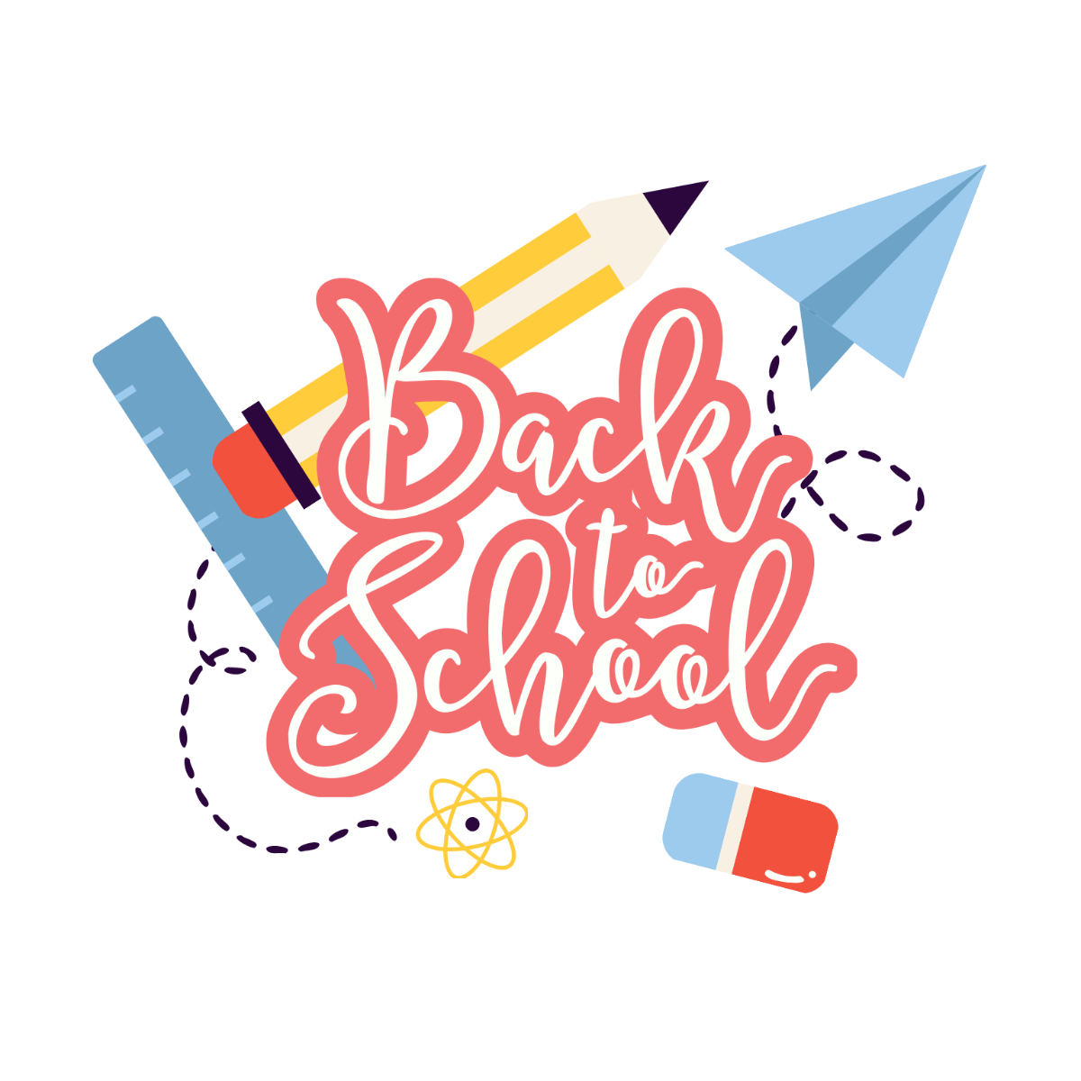 Cute Back To School Clipart Template