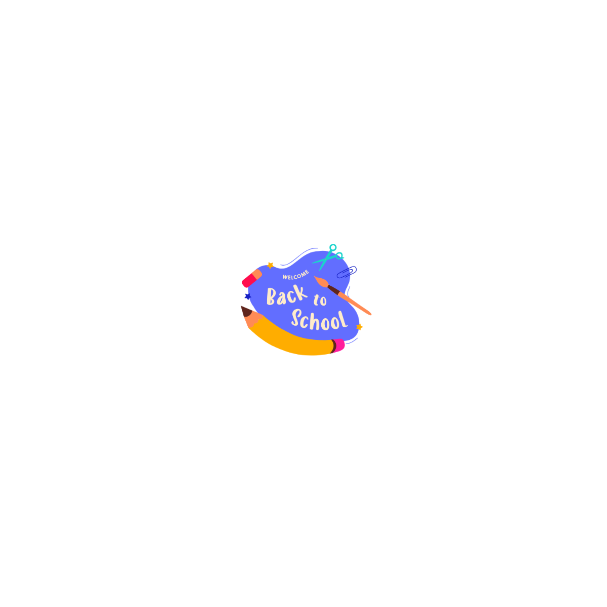 Free Welcome Back To School Clipart Template to Edit Online
