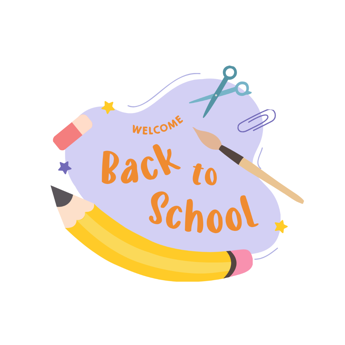 Welcome Back To School Clipart Template