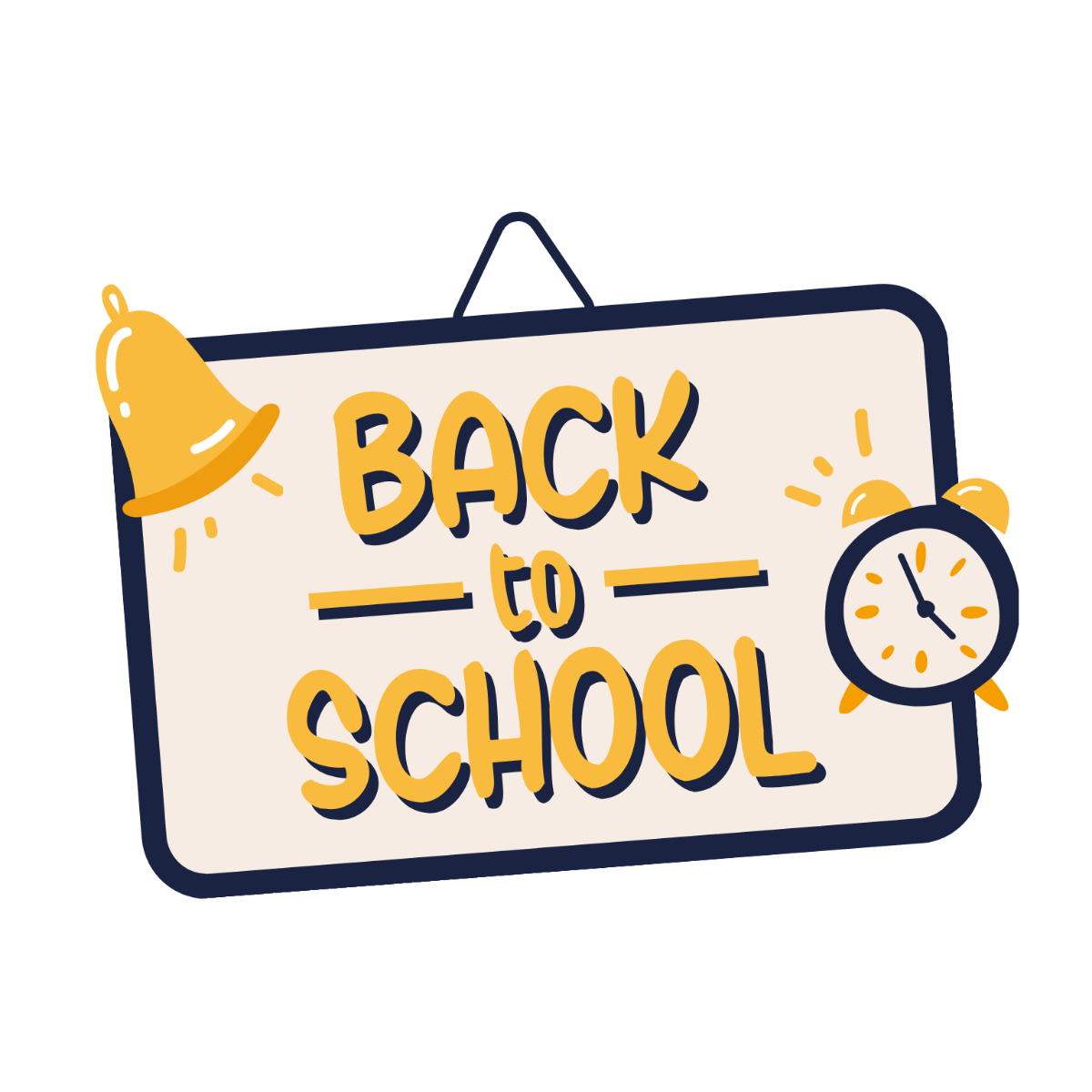 Back To School Sign Clipart Template