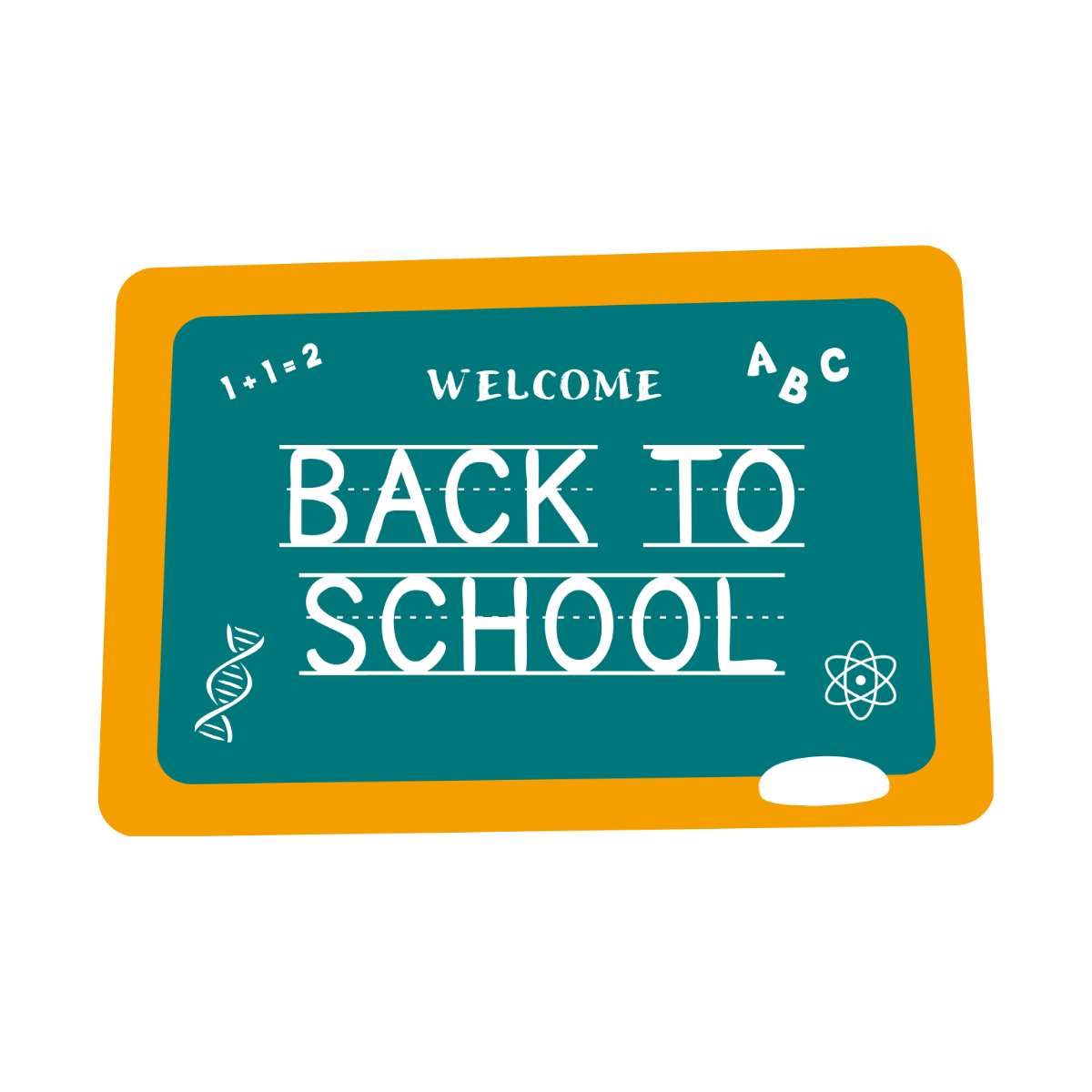 Back To School Chalkboard Clipart Template