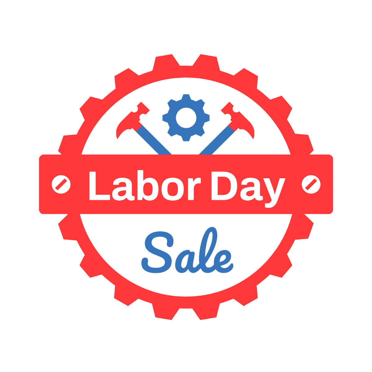 Labor Day Sale Clipart Template