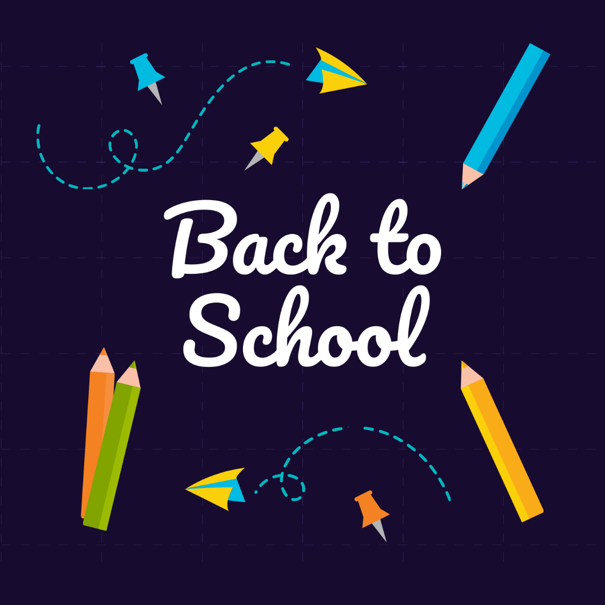 Back To School Night Clipart Template