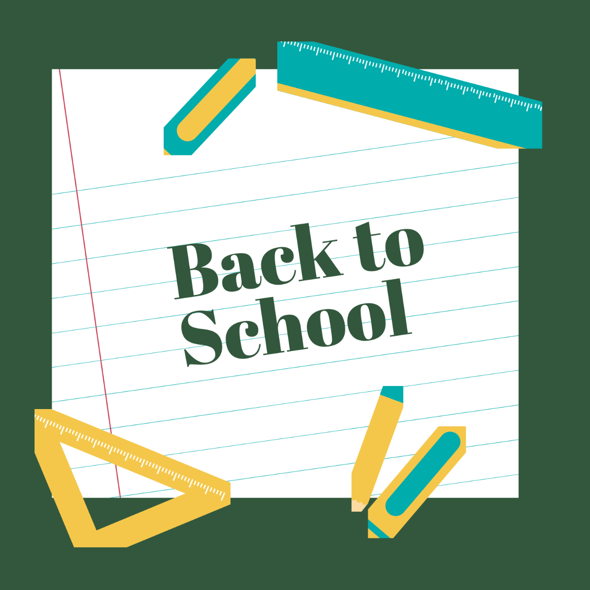 Free Back To High School Clipart Template to Edit Online