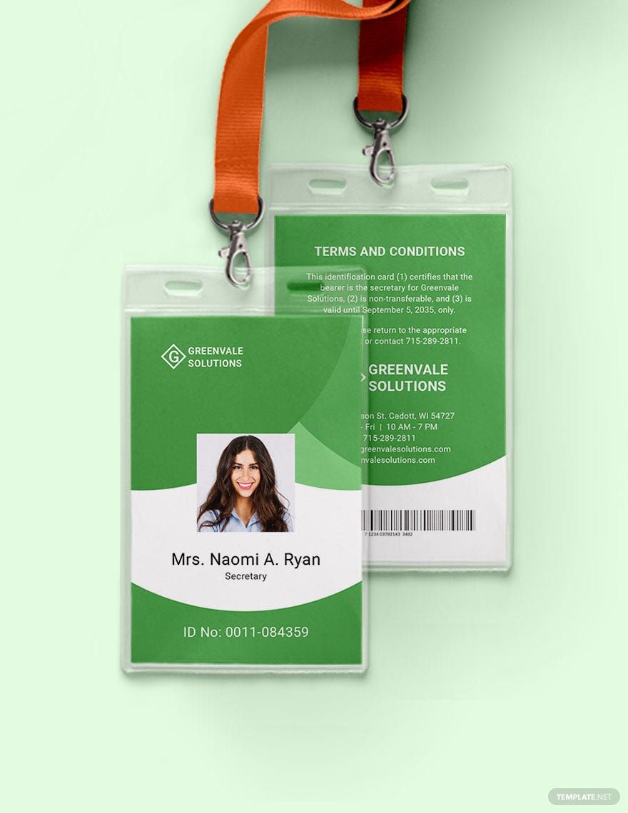 Format ID Card Template
