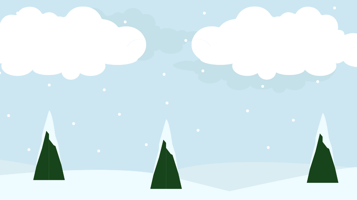 Free Snowy Sky Background Template