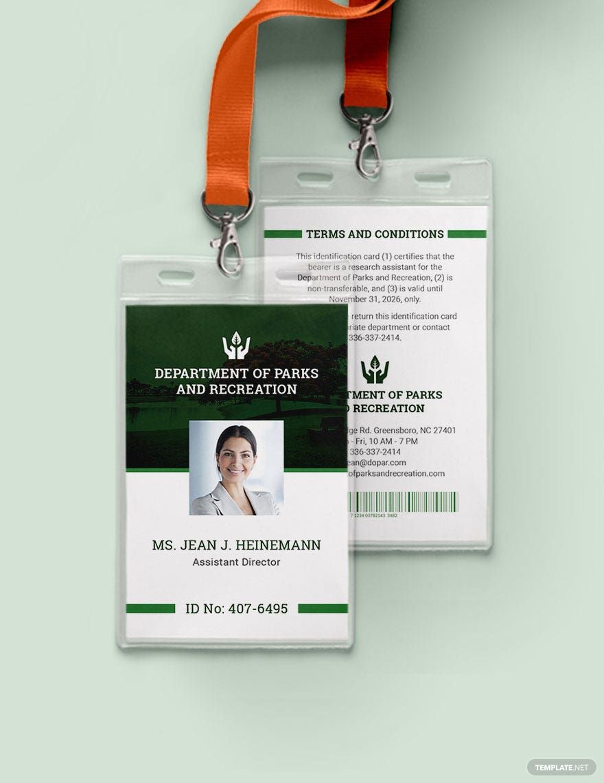 Government ID Card Template