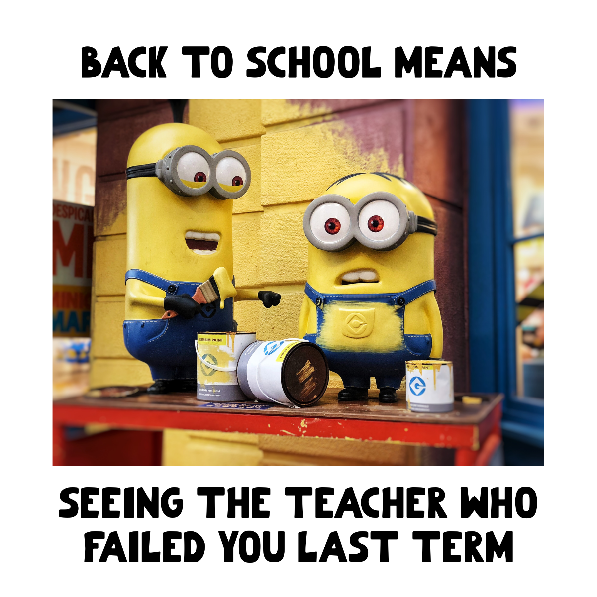 Cartoon Back To School Meme Template