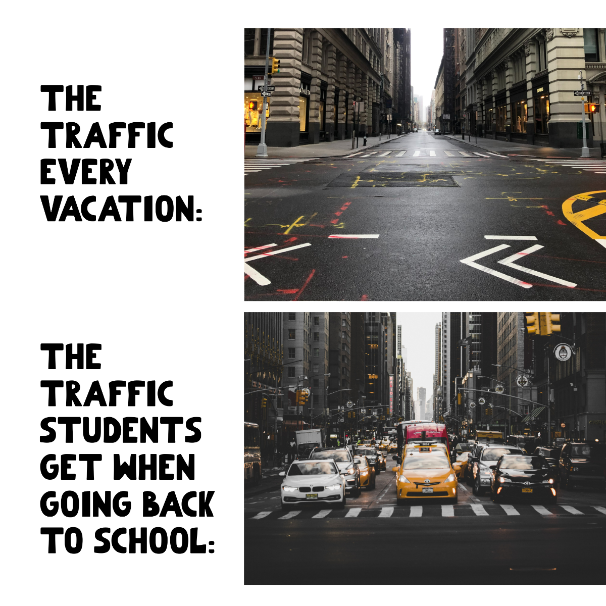 Back To School Traffic Meme Template