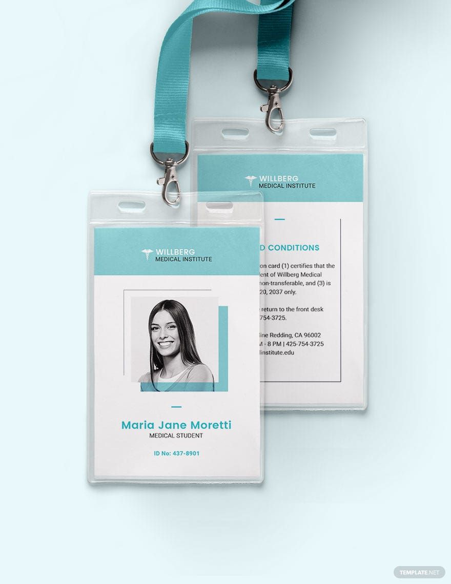 Medical Student ID Card Template