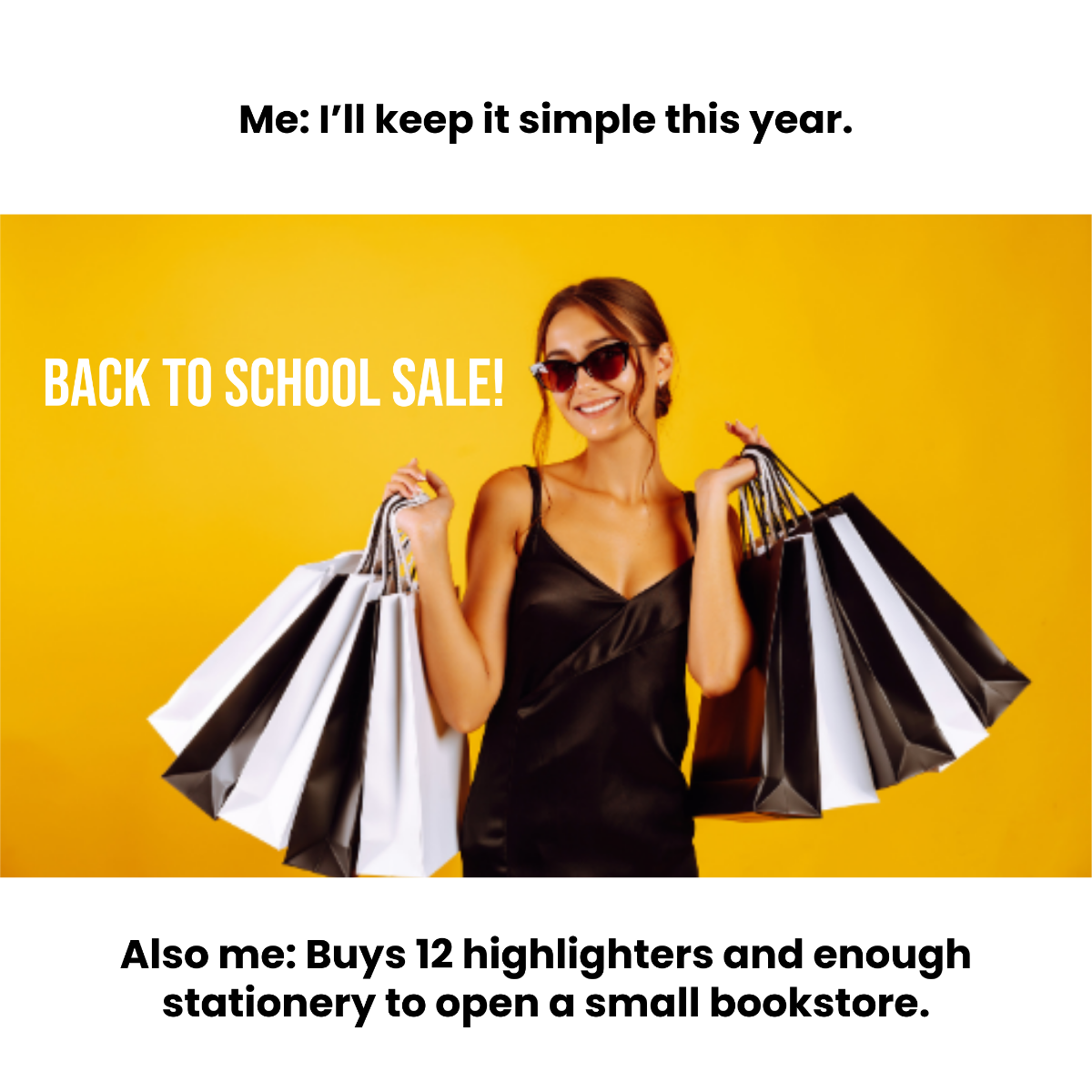 Free Back To School Sale Meme Template