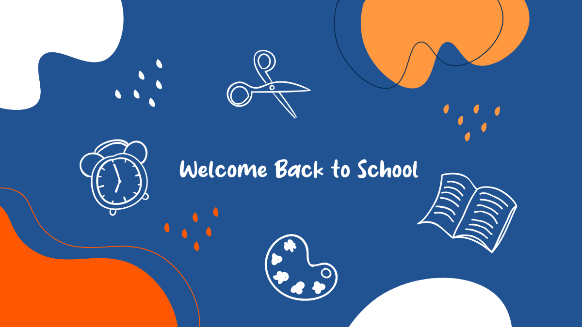 Back To School Zoom Background Template