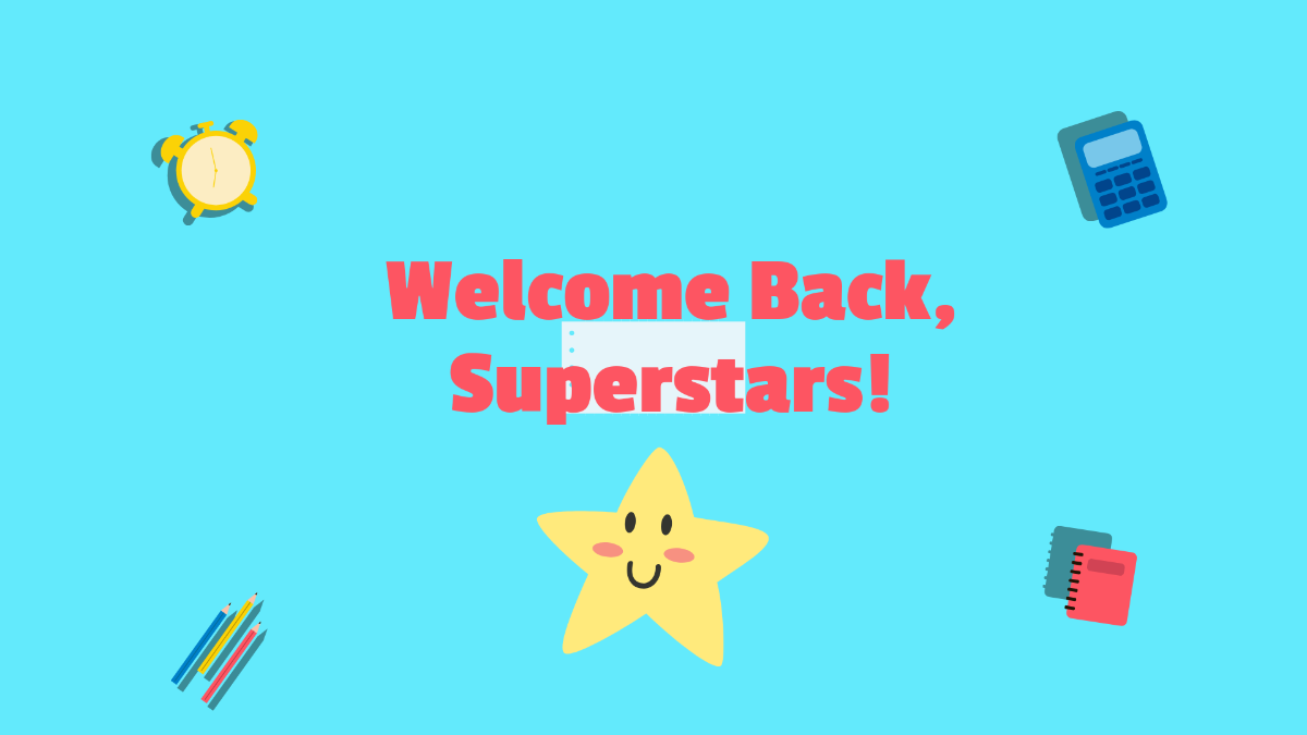 Free Welcome Back To School Background Template to Edit Online