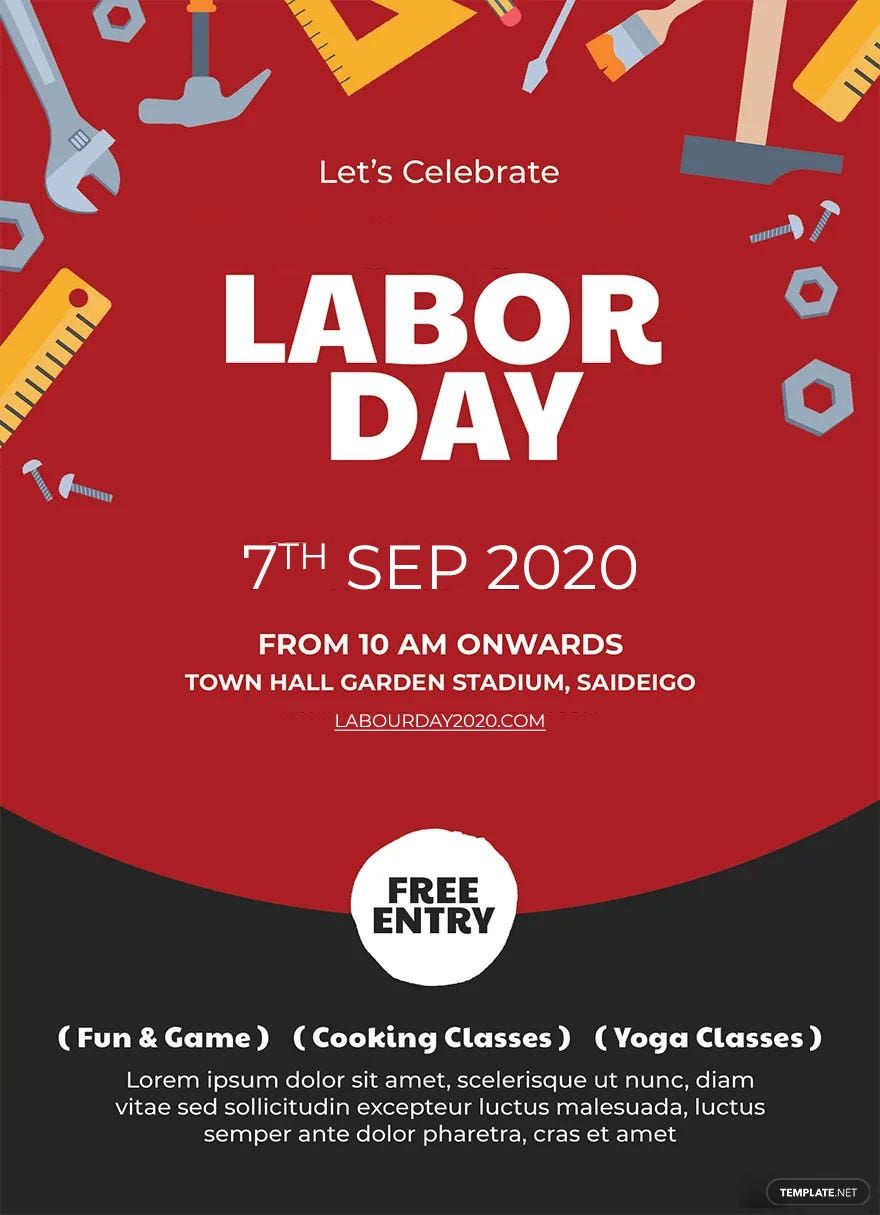 Labor Day Invitation Template