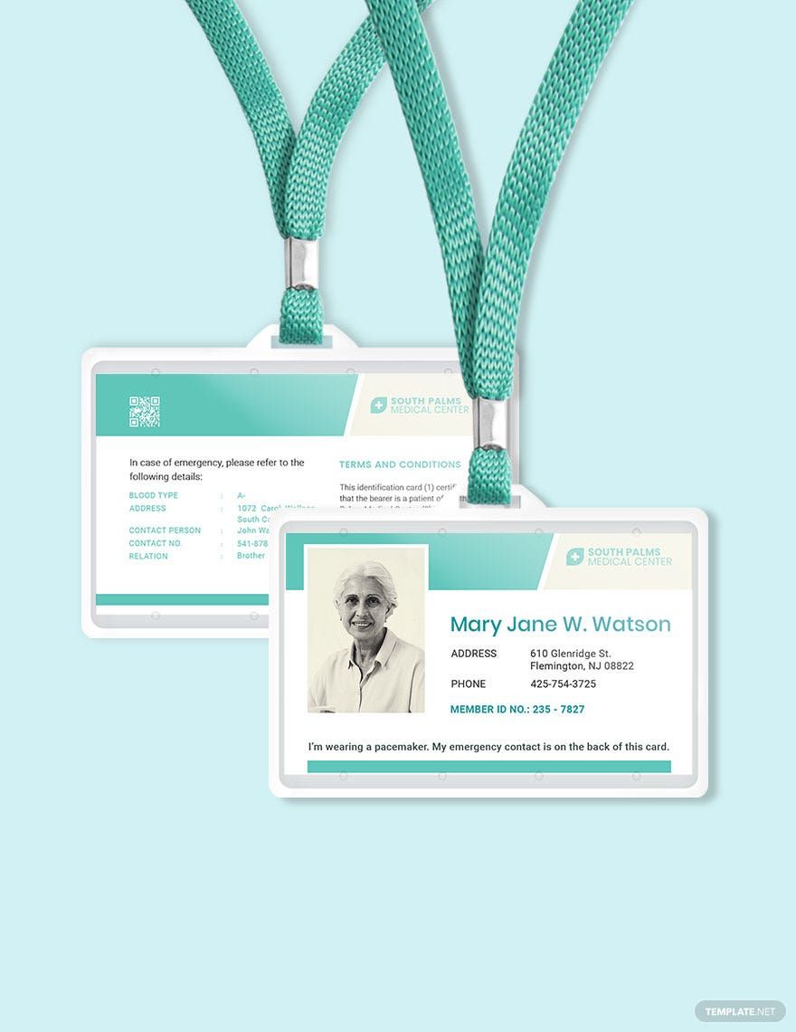 Pacemaker ID Card Template in Word, Illustrator, PSD, Apple Pages, Publisher