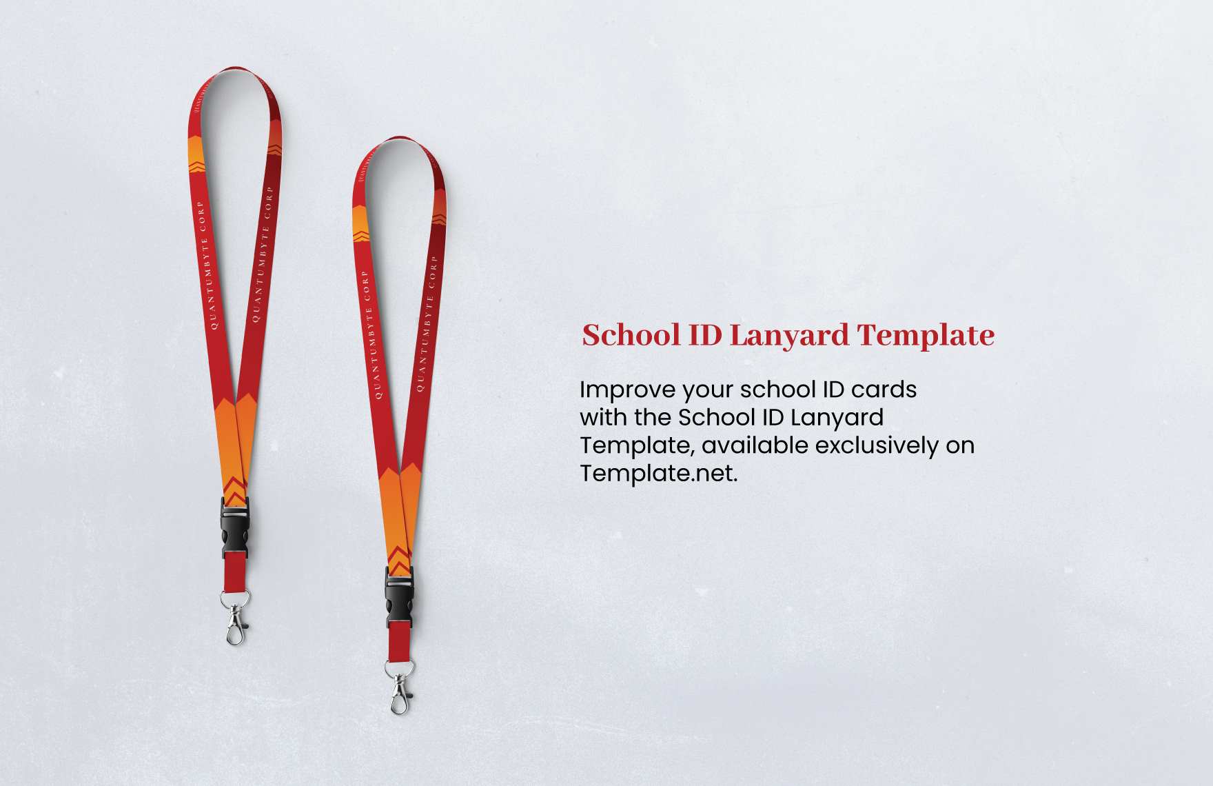 Basic School Lanyard Design Template - Edit Online & Download