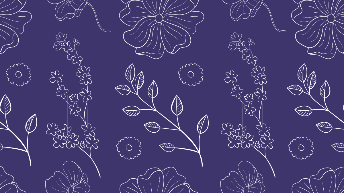 Seamless Purple Floral Background Template