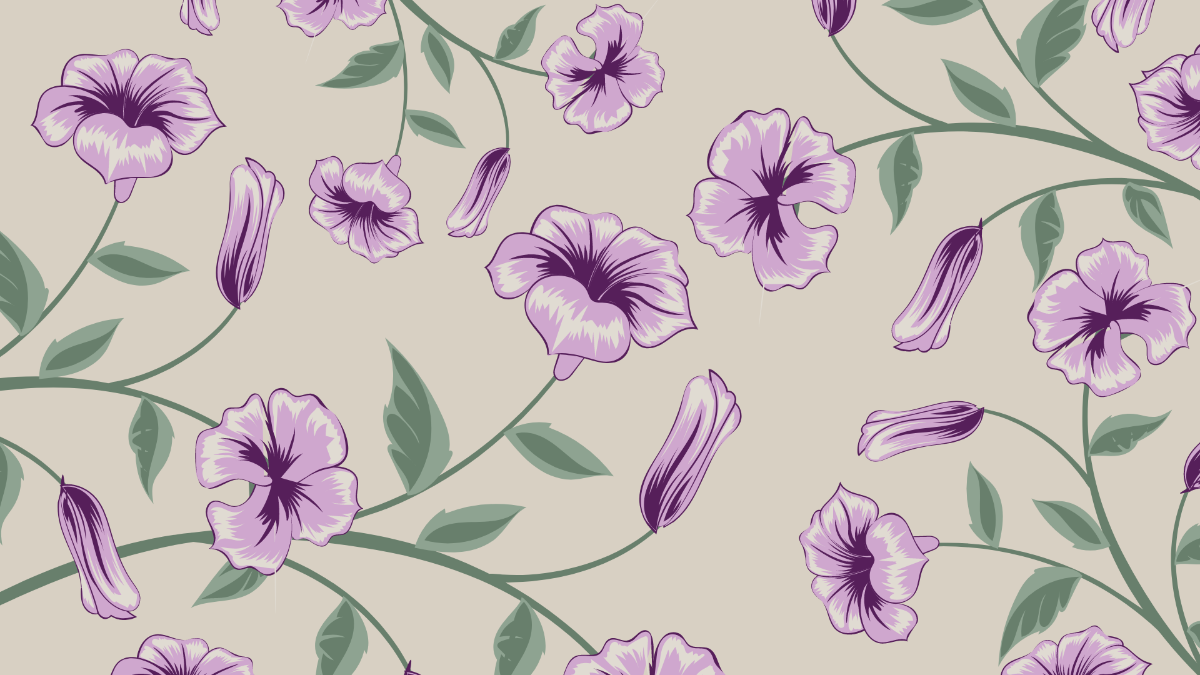 Vintage Purple Floral Background Template