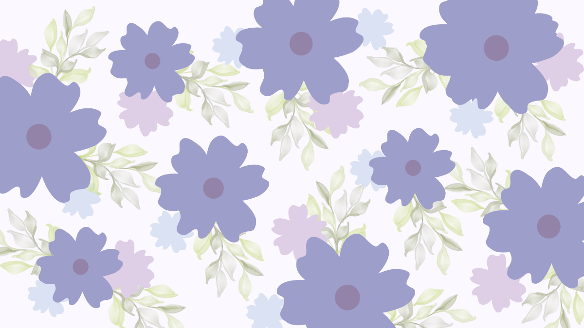 Purple Floral Background Template
