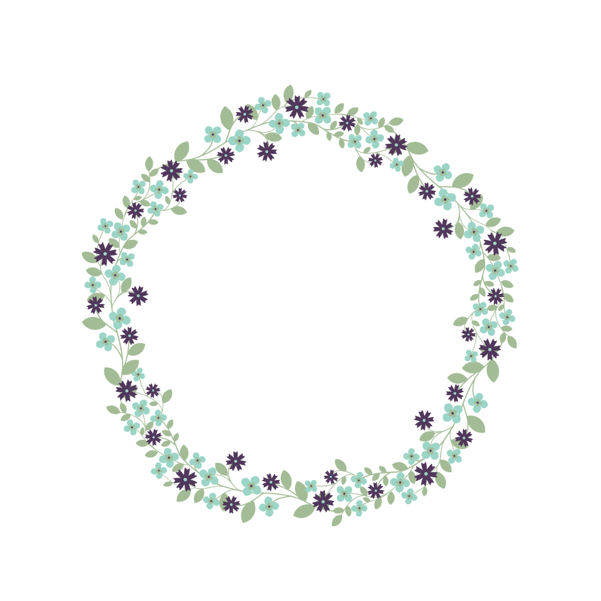 Free Floral Wreath Vector Template