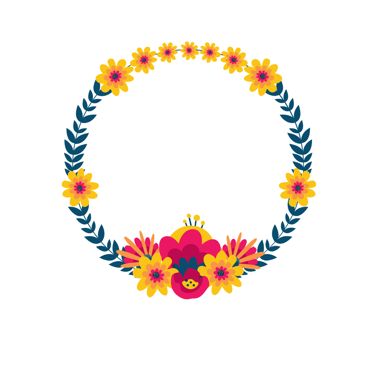 Free Floral Ornament Frame Vector Template