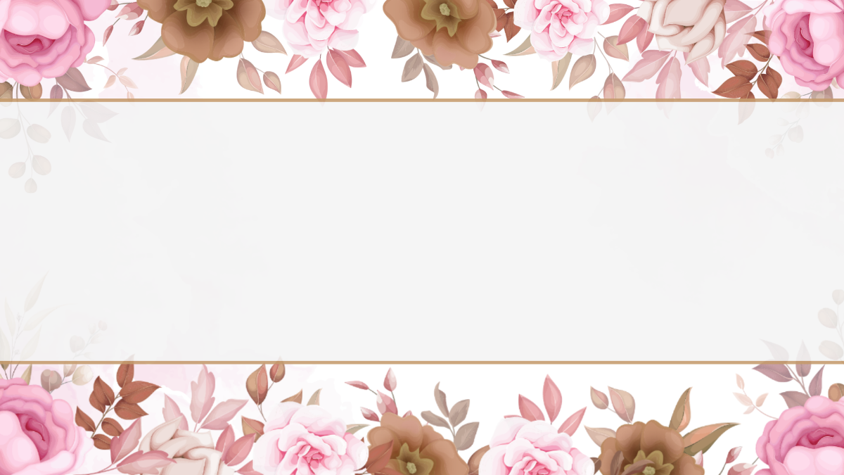 Pink And Brown Floral Background Template