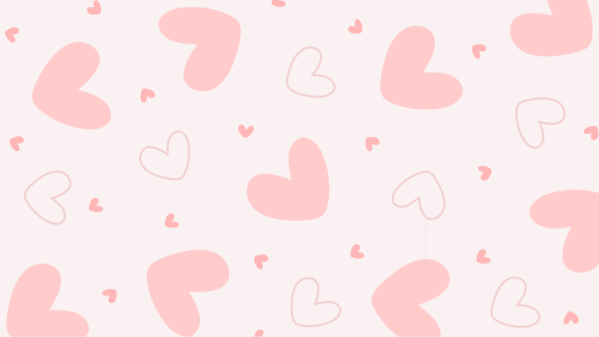 Pastel Pink Heart Background Template