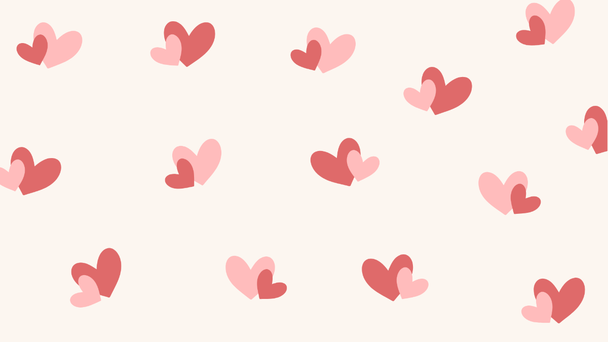 Pink and Red Heart Background Template