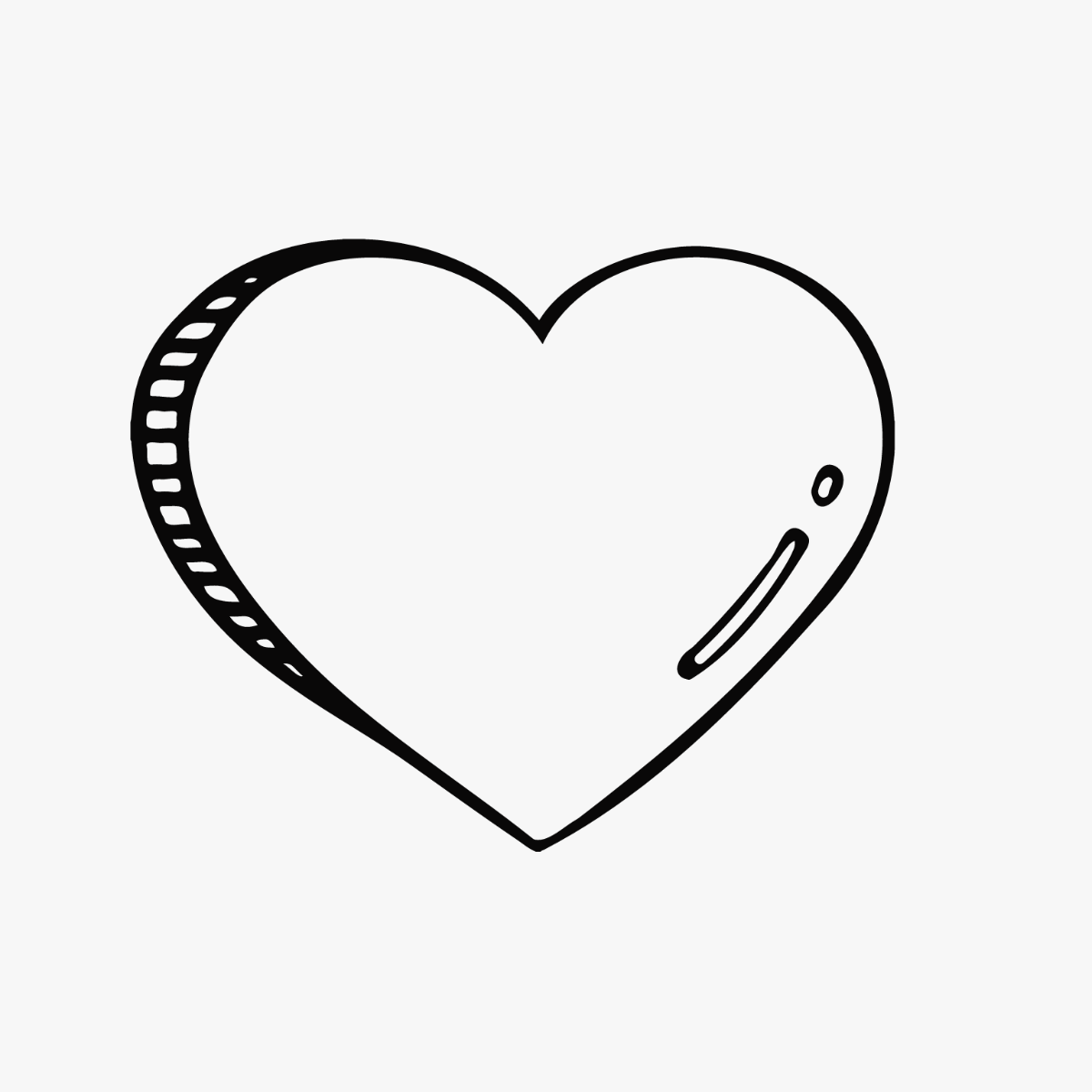 Hand Drawn Heart Clipart Template