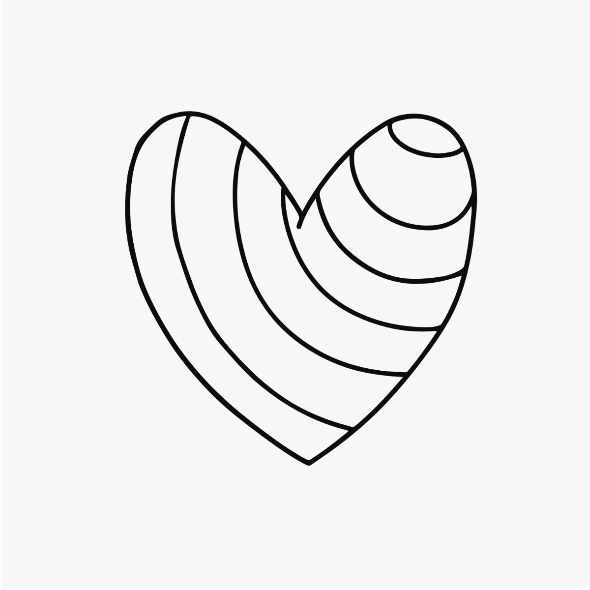 Doodle Heart Clipart Template