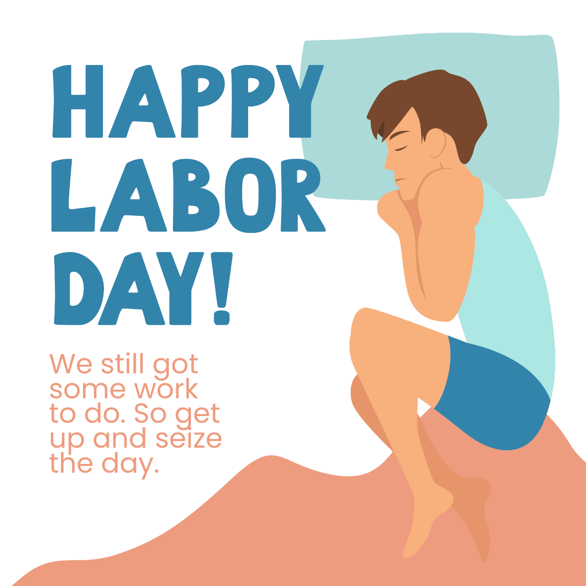 Funny Happy Labor Day Template