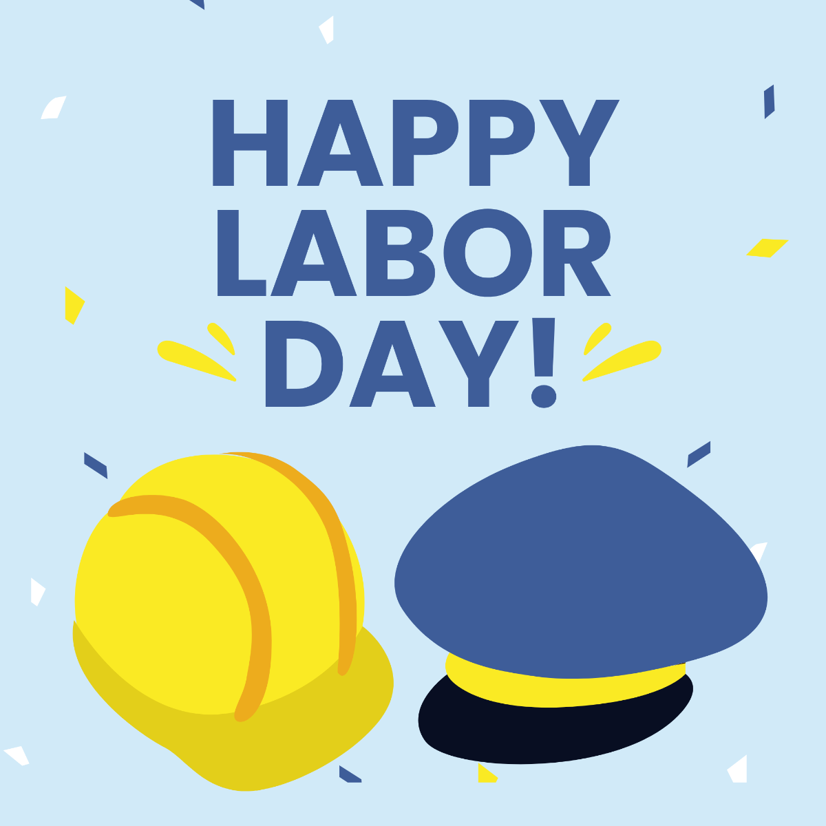 Cute Happy Labor Day Template