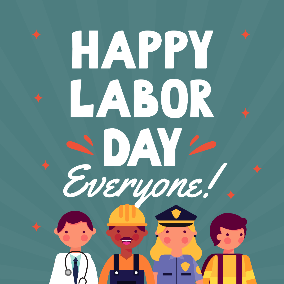 Free Happy Labor Day Greetings Template