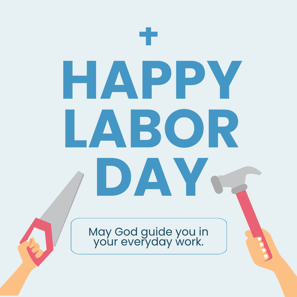 Free Religious Happy Labor Day Template