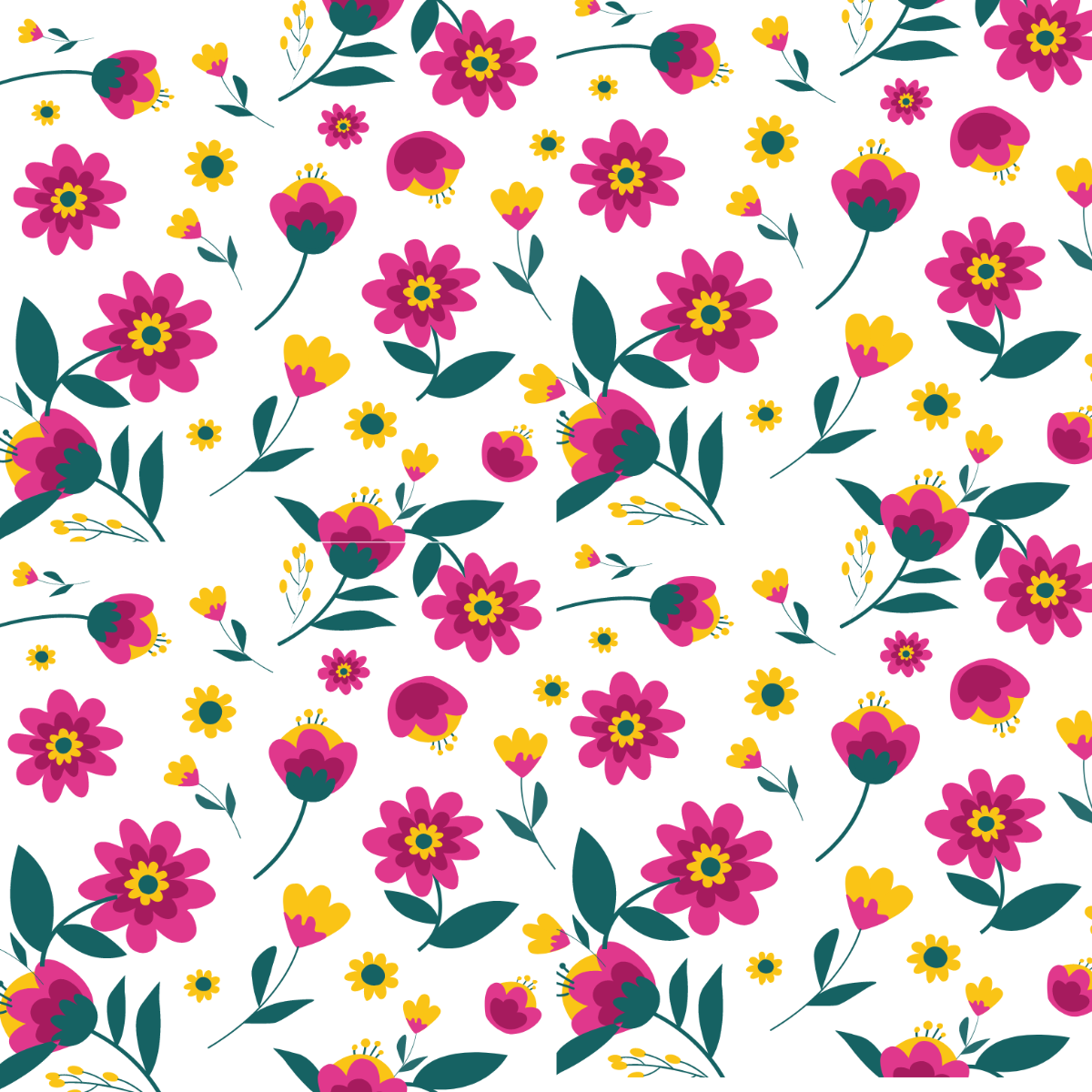 Free Floral Design Pattern Vector Template