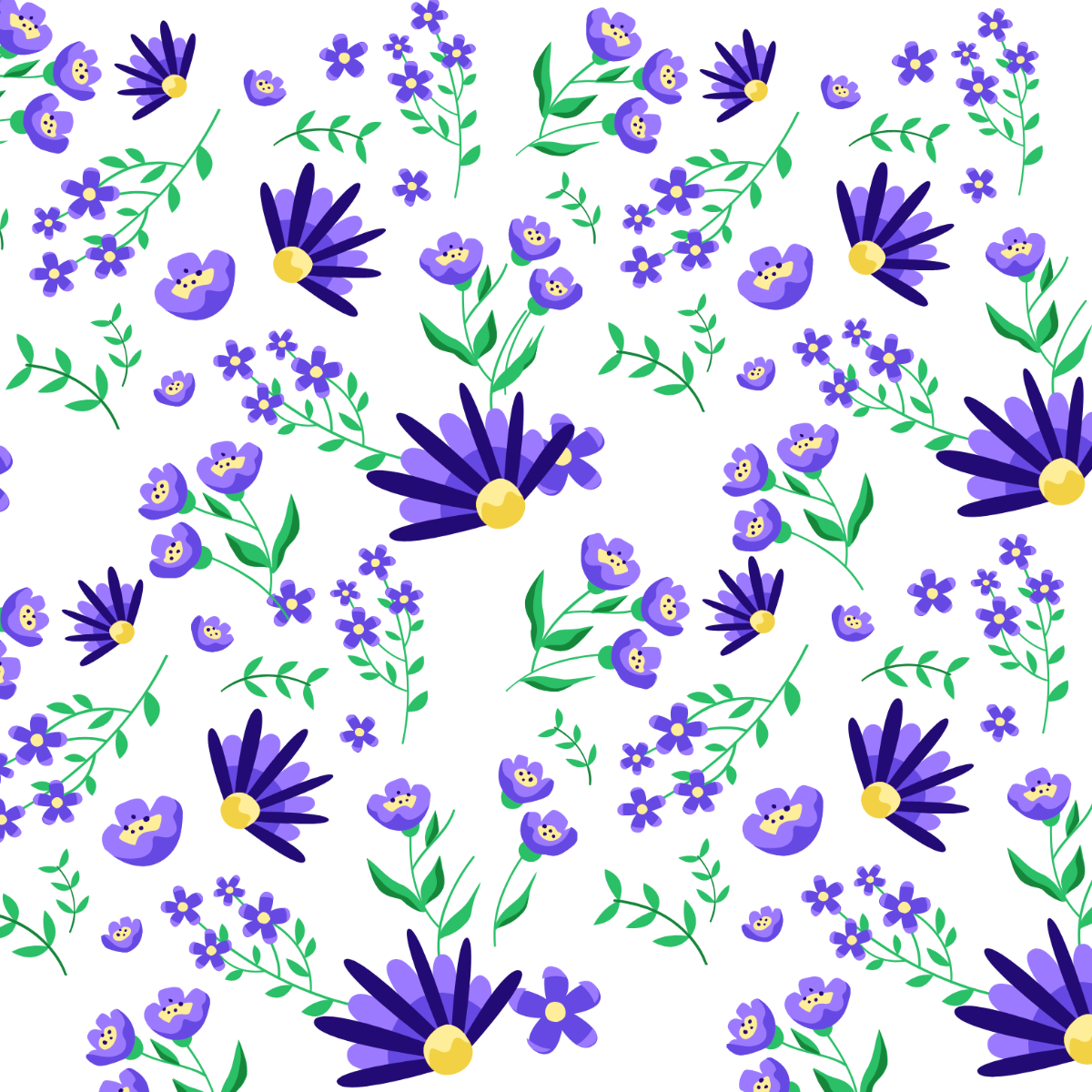 Seamless Floral Pattern Vector Template