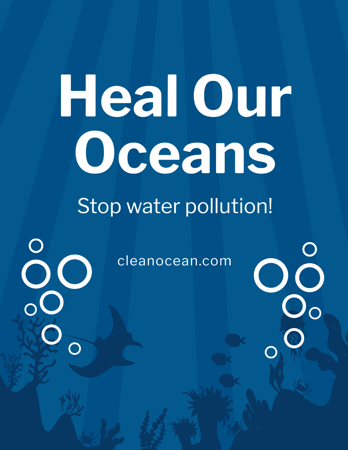 Ocean Pollution Awareness Flyer Template