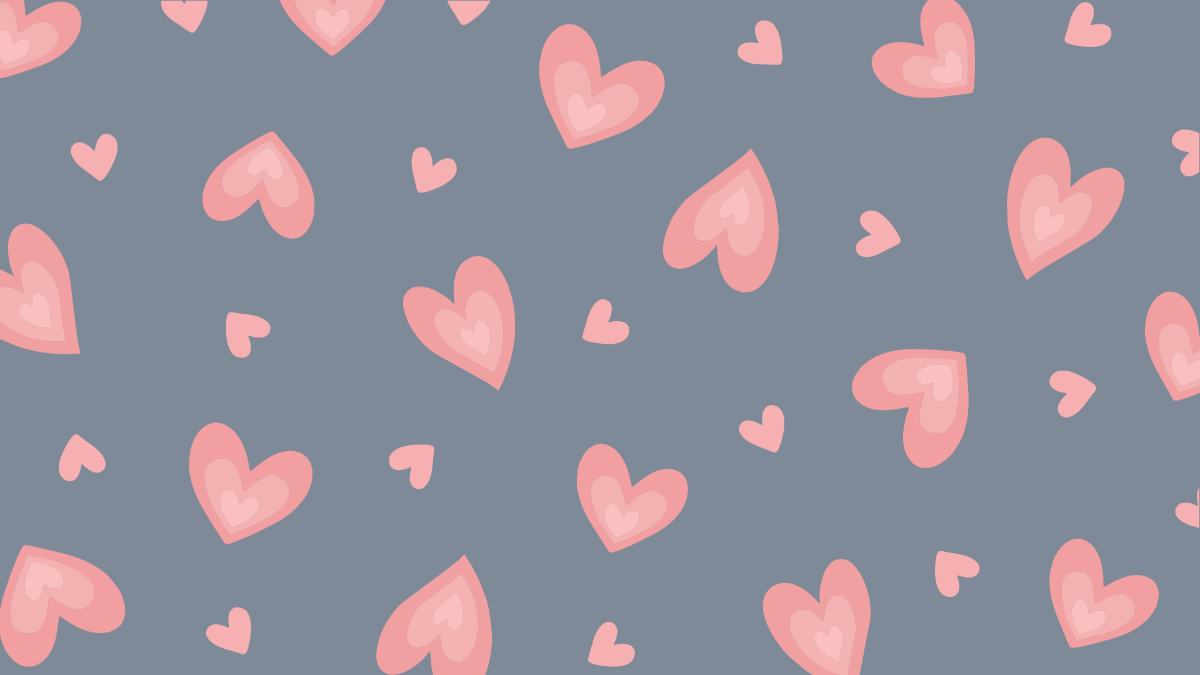 Pink Heart Desktop Background Template