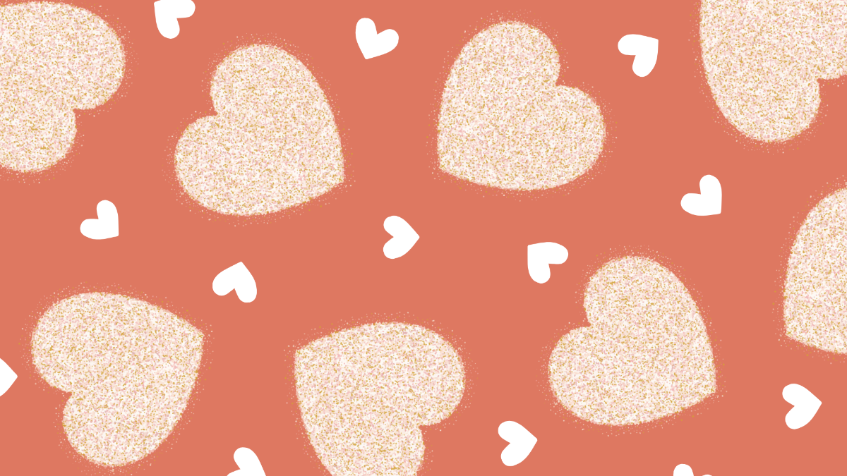 Pink Glitter Heart Background Template