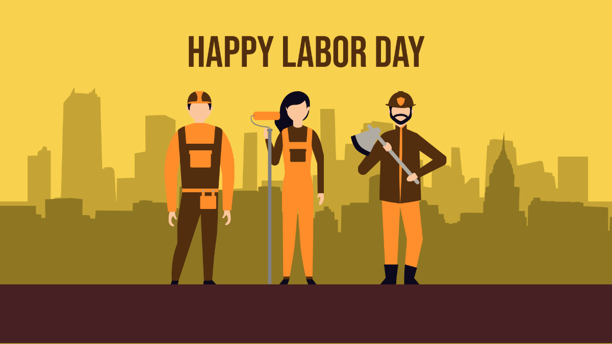 Free Happy Labor Day Background Template