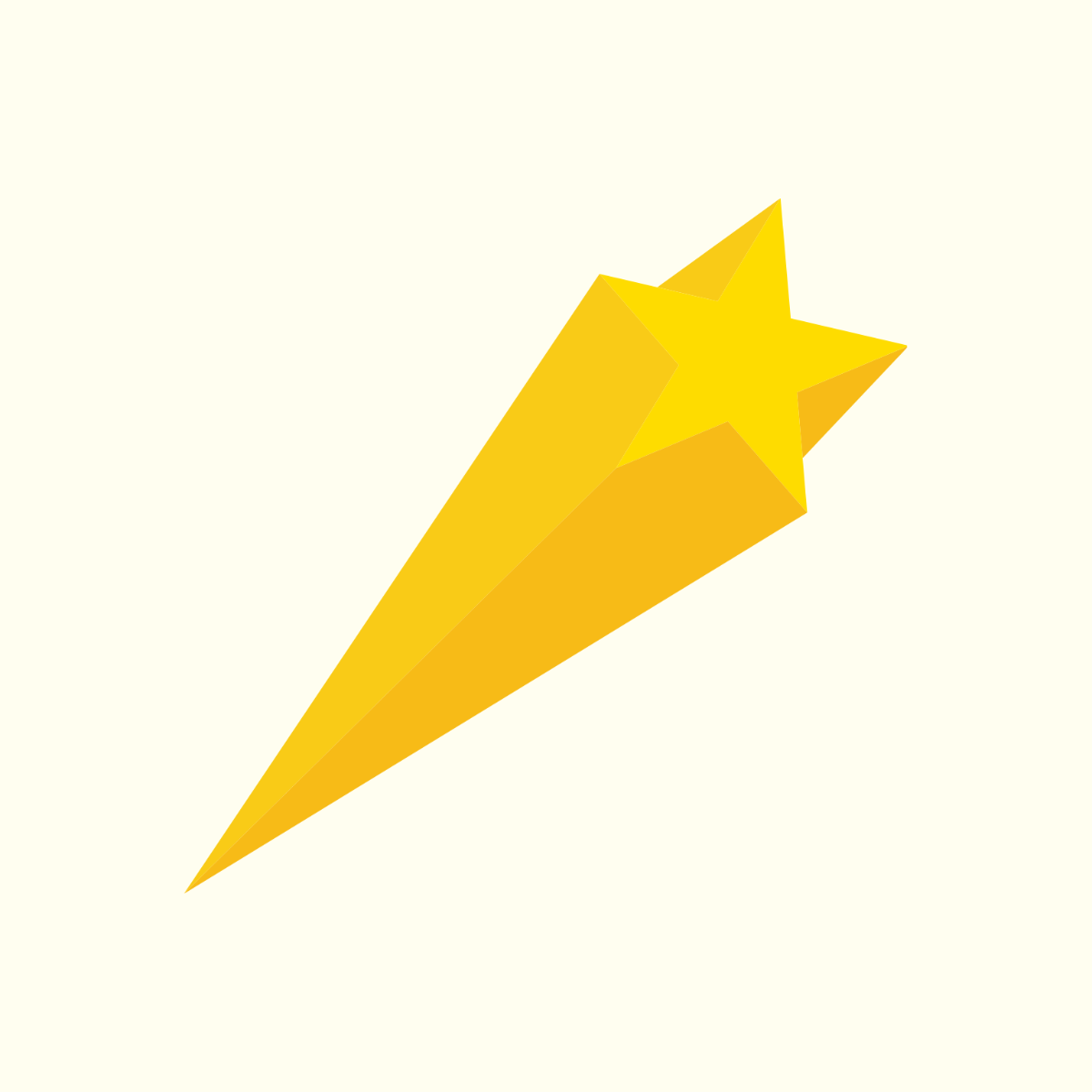 Gold Shooting Star Vector Template